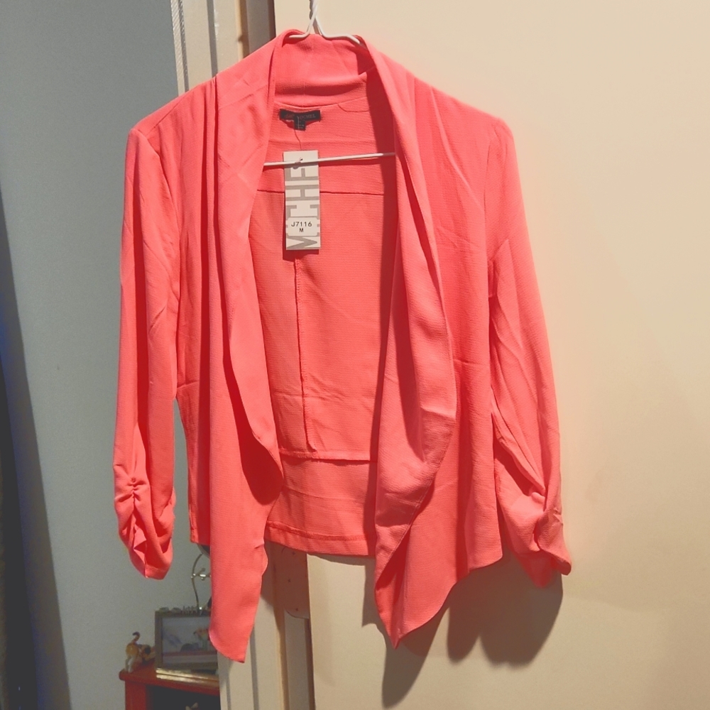 NWT Michel Neon Candy Pink Blazer